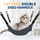 Maxbell Cat Hammock Bed Adjustable Straps Soft Hanging for Kitten Hamster Ferret blue