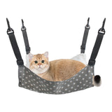 Maxbell Cat Hammock Bed Adjustable Straps Soft Hanging for Kitten Hamster Ferret gray