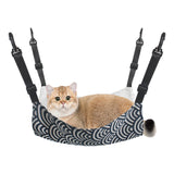 Maxbell Cat Hammock Bed Adjustable Straps Soft Hanging for Kitten Hamster Ferret white