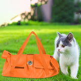 Maxbell Cat Grooming Restraint Bag Anti Bite Anti Scratching Nail Trimming Bathing Orange 42cmx25cm M