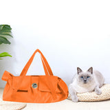 Maxbell Cat Grooming Restraint Bag Anti Bite Anti Scratching Nail Trimming Bathing Orange 42cmx25cm M