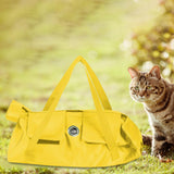 Maxbell Cat Grooming Restraint Bag Anti Bite Anti Scratching Nail Trimming Bathing Yellow 42cmx25cm M