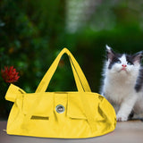 Maxbell Cat Grooming Restraint Bag Anti Bite Anti Scratching Nail Trimming Bathing Yellow 42cmx25cm M