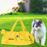 Maxbell Cat Grooming Restraint Bag Anti Bite Anti Scratching Nail Trimming Bathing Yellow 42cmx25cm M