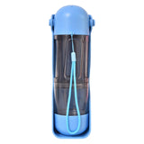 Maxbell Water Bottle Water Cup Food Container 4 in 1 Portable for Outdoor Travel Blue