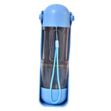 Maxbell Water Bottle Water Cup Food Container 4 in 1 Portable for Outdoor Travel Blue