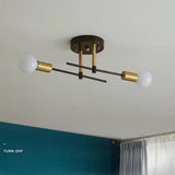 Maxbell Modern Iron Ceiling Light Chandelier for Living Room Dining Room Bedroom Black