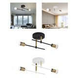 Maxbell Modern Iron Ceiling Light Chandelier for Living Room Dining Room Bedroom Black