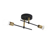 Maxbell Modern Iron Ceiling Light Chandelier for Living Room Dining Room Bedroom Black