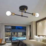 Maxbell Modern Iron Ceiling Light Chandelier for Living Room Dining Room Bedroom Black