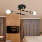 Maxbell Modern Iron Ceiling Light Chandelier for Living Room Dining Room Bedroom Black