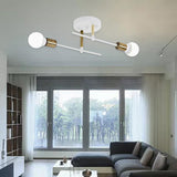 Maxbell Modern Iron Ceiling Light Chandelier for Living Room Dining Room Bedroom White