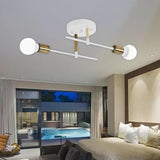 Maxbell Modern Iron Ceiling Light Chandelier for Living Room Dining Room Bedroom White