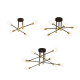 Maxbell Modern Sputnik Chandelier Ceiling Light for Living Room Apartment Decor 4 Lights