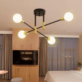 Maxbell Modern Sputnik Chandelier Ceiling Light for Living Room Apartment Decor 4 Lights