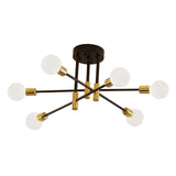 Maxbell Modern Sputnik Chandelier Ceiling Light for Living Room Apartment Decor 6 Lights