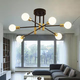 Maxbell Modern Sputnik Chandelier Ceiling Light for Living Room Apartment Decor 6 Lights