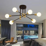 Maxbell Modern Sputnik Chandelier Ceiling Light for Living Room Apartment Decor 6 Lights