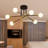 Maxbell Modern Sputnik Chandelier Ceiling Light for Living Room Apartment Decor 6 Lights