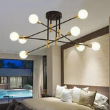 Maxbell Modern Sputnik Chandelier Ceiling Light for Living Room Apartment Decor 8 Lights
