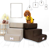 Maxbell Cat Ramp Ladder Pet Climbing Platform Dog Stairs Steps for SUV Play Couch Khaki