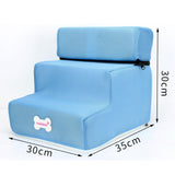 Maxbell Cat Ramp Ladder Pet Climbing Platform Dog Stairs Steps for SUV Play Couch Blue
