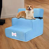 Maxbell Cat Ramp Ladder Pet Climbing Platform Dog Stairs Steps for SUV Play Couch Blue