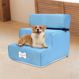 Maxbell Cat Ramp Ladder Pet Climbing Platform Dog Stairs Steps for SUV Play Couch Blue