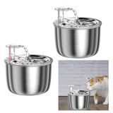 Maxbell Cat Water Fountain 2L with Filter Water Feeder 304 Stainless Steel Electric Normal