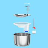 Maxbell Cat Water Fountain 2L with Filter Water Feeder 304 Stainless Steel Electric Intelligent sensing