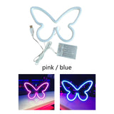 Maxbell Butterfly Neon Lamp Sign Night Light LED Neon Lamp for Party Bedroom Bar Pub Pink