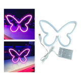 Maxbell Butterfly Neon Lamp Sign Night Light LED Neon Lamp for Party Bedroom Bar Pub Pink