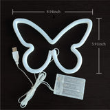 Maxbell Butterfly Neon Lamp Sign Night Light LED Neon Lamp for Party Bedroom Bar Pub Blue
