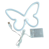 Maxbell Butterfly Neon Lamp Sign Night Light LED Neon Lamp for Party Bedroom Bar Pub Blue