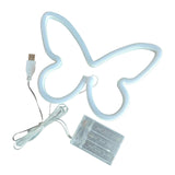 Maxbell Butterfly Neon Lamp Sign Night Light LED Neon Lamp for Party Bedroom Bar Pub Blue