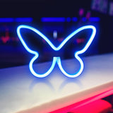 Maxbell Butterfly Neon Lamp Sign Night Light LED Neon Lamp for Party Bedroom Bar Pub Blue