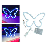 Maxbell Butterfly Neon Lamp Sign Night Light LED Neon Lamp for Party Bedroom Bar Pub Blue