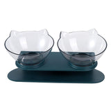 Maxbell Slanted Cat Bowls Pet Feeder Double Pet Bowls Raised Stand for Puppy Cats