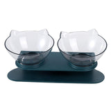 Maxbell Slanted Cat Bowls Pet Feeder Double Pet Bowls Raised Stand for Puppy Cats