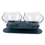 Maxbell Slanted Cat Bowls Pet Feeder Double Pet Bowls Raised Stand for Puppy Cats