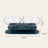 Maxbell Slanted Cat Bowls Pet Feeder Double Pet Bowls Raised Stand for Puppy Cats