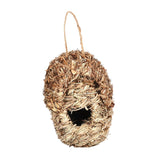 Maxbell Straw Hand Woven Bird Cage Roosting Shelter Hanging Bird House for Finch