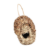 Maxbell Straw Hand Woven Bird Cage Roosting Shelter Hanging Bird House for Finch