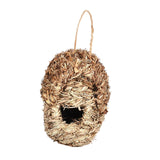 Maxbell Straw Hand Woven Bird Cage Roosting Shelter Hanging Bird House for Finch