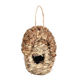 Maxbell Straw Hand Woven Bird Cage Roosting Shelter Hanging Bird House for Finch