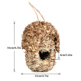 Maxbell Straw Hand Woven Bird Cage Roosting Shelter Hanging Bird House for Finch
