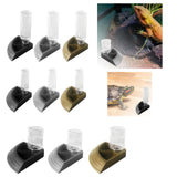 Maxbell Turtle Foods Feeding Water Bowl Reptiles Feeders Waterer for Gecko  S Black