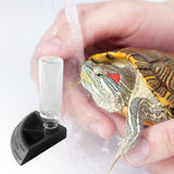 Maxbell Turtle Foods Feeding Water Bowl Reptiles Feeders Waterer for Gecko  S Black