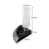 Maxbell Turtle Foods Feeding Water Bowl Reptiles Feeders Waterer for Gecko  S Black