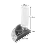 Maxbell Turtle Foods Feeding Water Bowl Reptiles Feeders Waterer for Gecko  S Gray